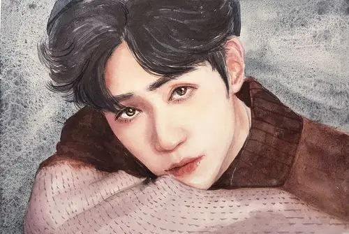 手绘-朱一龙|纯艺术|绘画|覃久 - 临摹作品 - 站酷 (zcool)