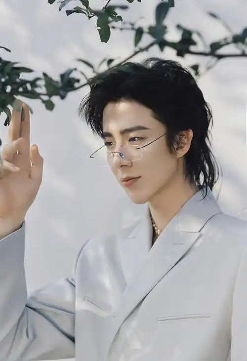 刘宇宁最新大片第二套造型西装造型搭配眼镜帅出新高度