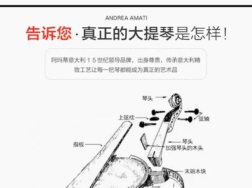 阿玛蒂进口意大利面板高档欧料云杉纯手工实木专业考级演奏大提琴