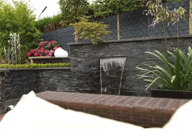 庭院瀑布水景鱼池流水墙瀑布流水墙