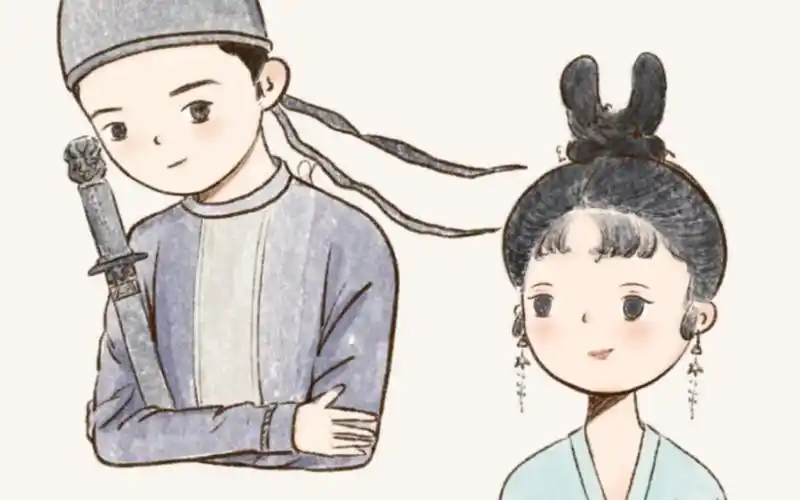 procreate】(长歌行)皓都乐嫣/皓嫣大旗!嗑死这对啦!线稿和上色效果.