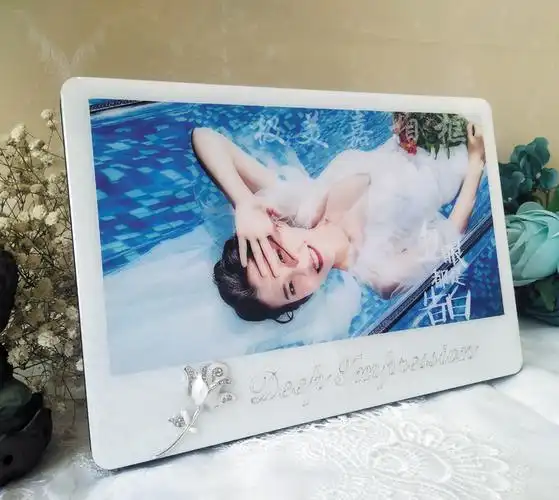 特价大韩水晶摆台_大韩水晶婚纱照相框挂墙大相框结婚照片放大婚纱框