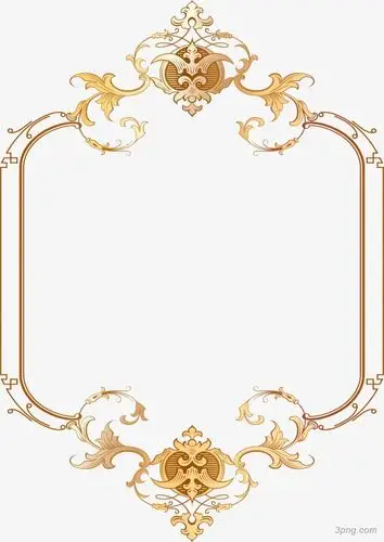 矢量手绘欧式花纹边框