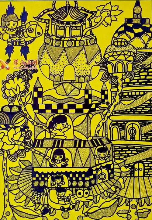 儿童画复杂一等奖,复杂儿童画一等奖-图片大观-奇异网