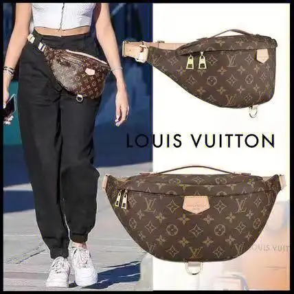 lv老花腰包花式背法百搭款式