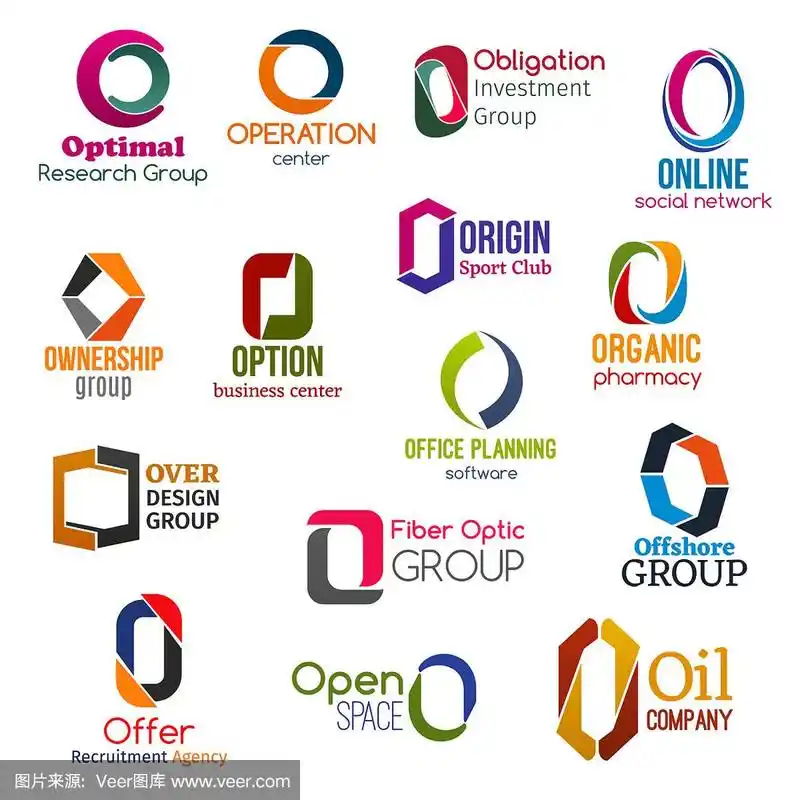 o字母企业标识业务图标