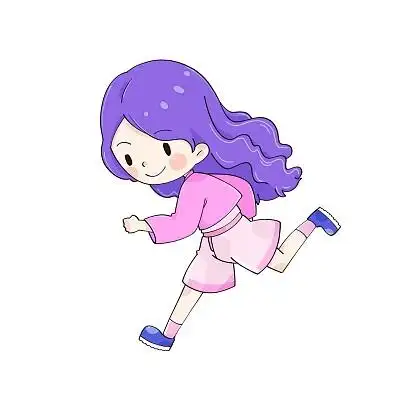 卡通单人快速奔跑的人物插画素材png