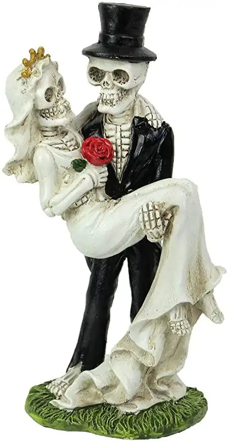 everspring 进口公司骷髅手持新娘雕像 20.32 厘米