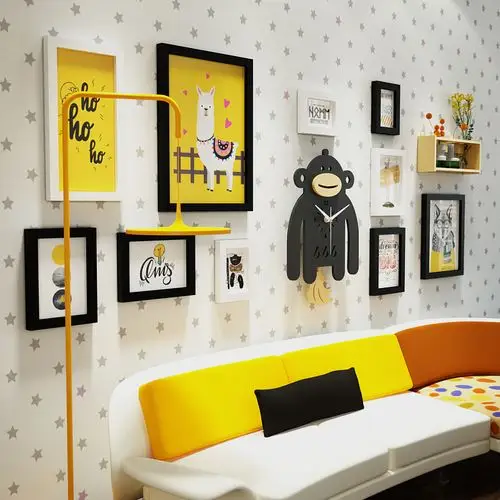 卡通可爱挂墙实木相框框墙幼儿园儿童房间宝宝相框