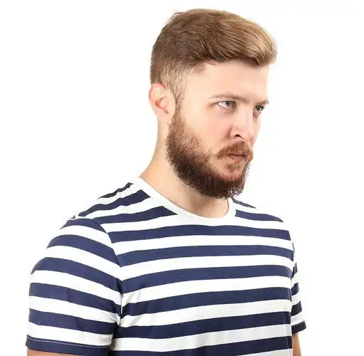 英俊,男人,胡须,头像,隔绝,白色背景_高清图片_全景视觉