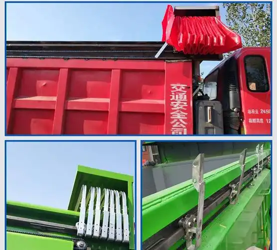 自卸车电动篷布渣土车环保密闭篷布货车自动推拉盖链条轻轨