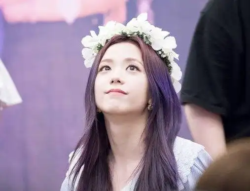 irene五官本就十分精致,白皙的皮肤配上紫色头发,真是太仙了.