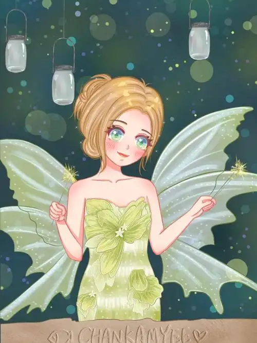 q版人物angelababyipad画画头像约稿