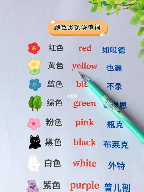 学习颜色英语单词