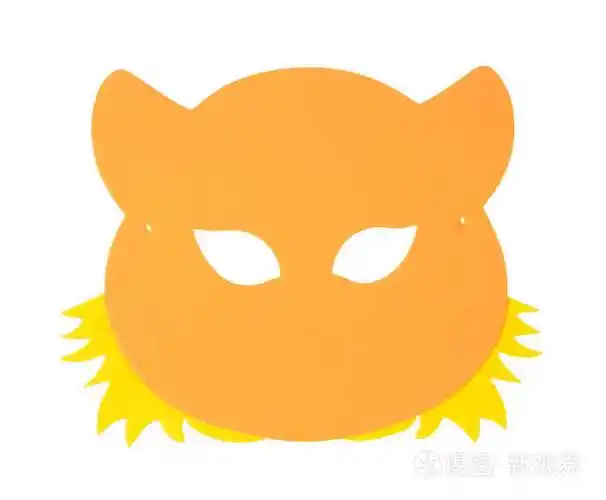 白色背景下隔离的老虎动物狂欢节面具