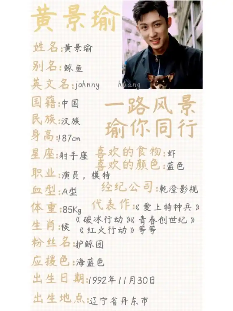 黄景瑜,任嘉伦,李沁个人资料 护鲸团的家人们,任嘉伦的嘉人们,沁影的