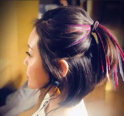 女生半头脏辫刘海扎法图片大全(2)_麻花辫_西子美发网