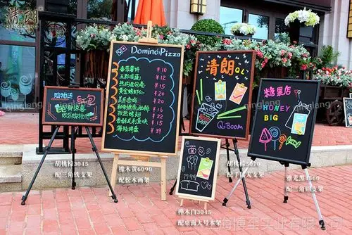 45*60挂式磁性小黑板展示广告装饰信息留言板荧光笔黑板一件代发