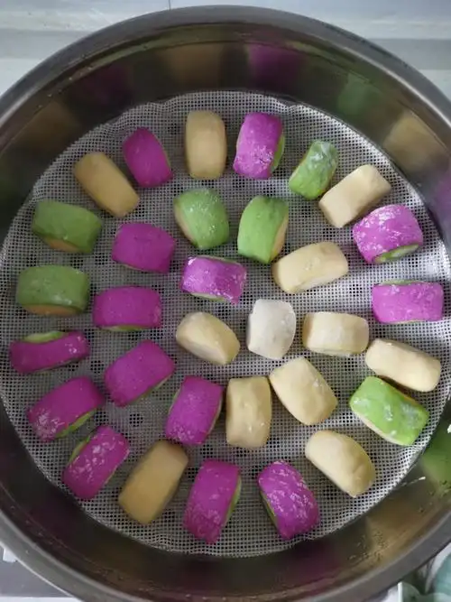 蔬果汁彩色小馒头