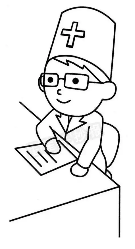 医生简笔画图片大全 古代医生简笔画图片大全