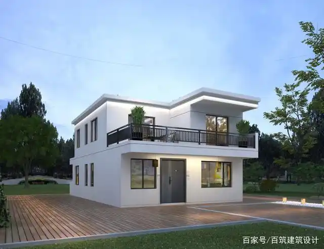 简约二层现代风别墅三卧两卫带南北露台