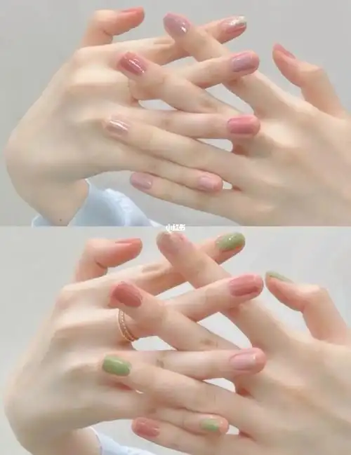 白山简单干净小清新美甲199