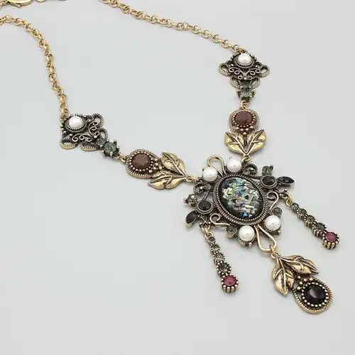 僵硬西西里复古宫廷项链西洋古董vintage舶来品珠宝首饰项链