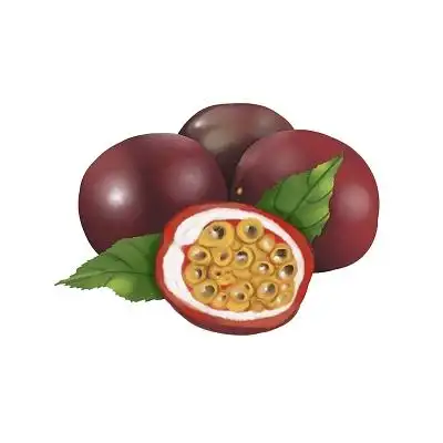 手绘写实水果卡通百香果png素材写实水果元素