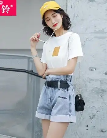 短裤套装2019夏装新款女装韩版时尚显瘦显高牛仔两件套牌子夏天衣服