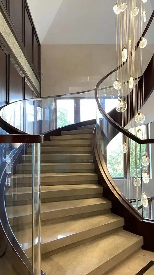 楼梯扶手玻璃图片-玻璃图库-中玻网