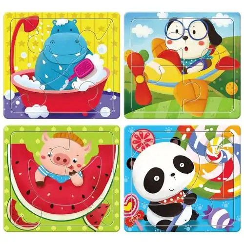 儿童纸质拼图2-3-4-6岁宝宝早教益智启蒙卡通拼板积木男女孩玩具