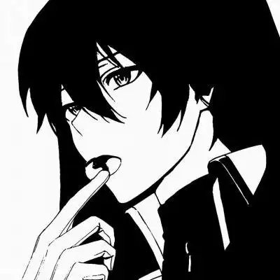 高冷伤感侧脸黑白动漫男头像图片 高级不常见的黑白日系动漫男头_男生