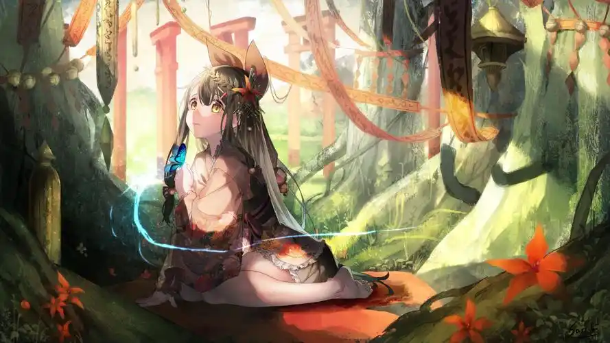 日本动漫卡通美女图片电脑桌面壁纸