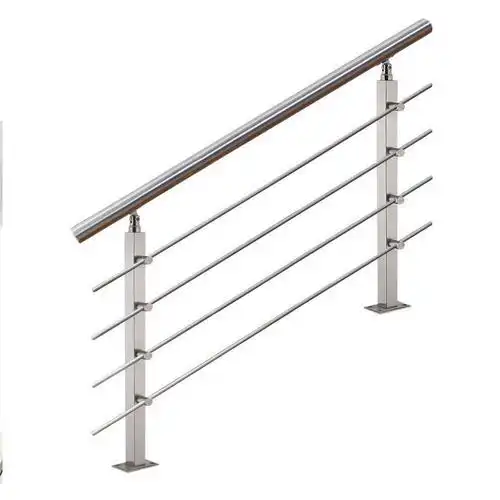 卡里鳄304不锈钢扶手栏杆不锈钢阳台立柱杆方管穿圆杆楼梯扶手围栏