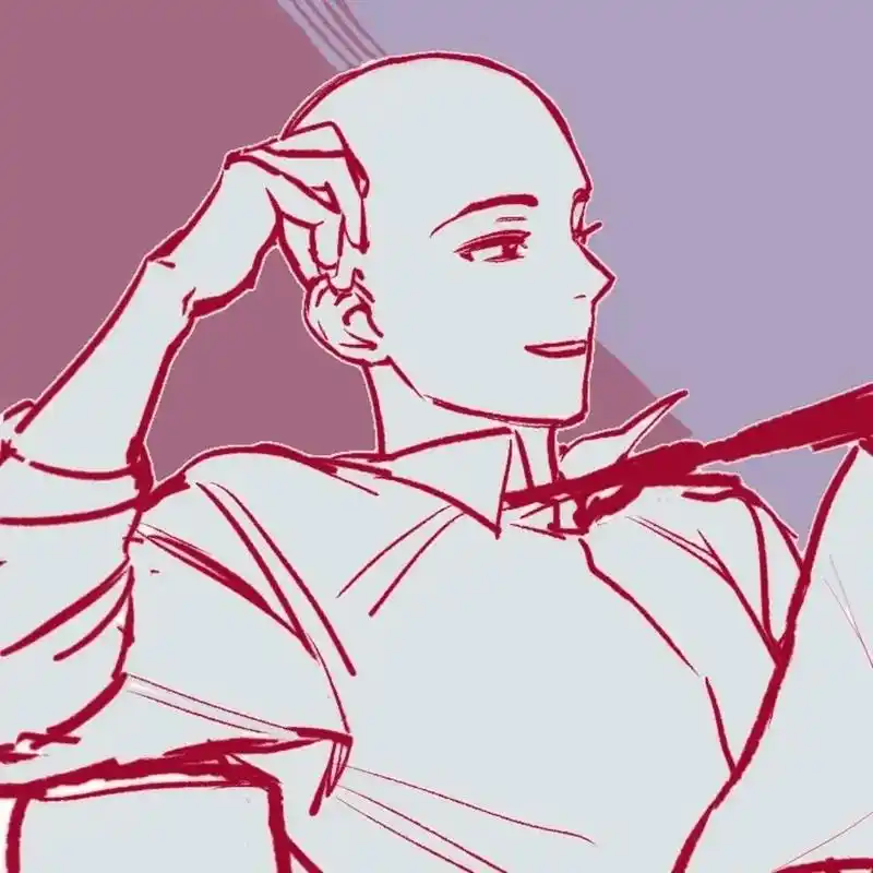 绘画参考!单人模板#素材 #插画 #一起学画画  - 抖音