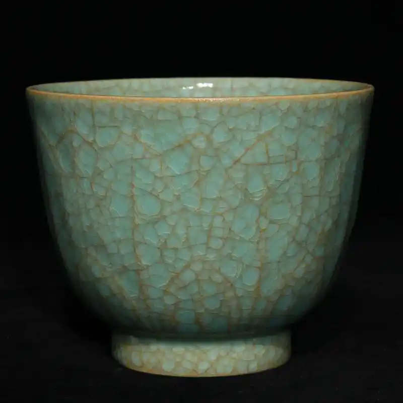 宋汝窑冰裂纹碗9x11厘米#古董古玩收藏 #收藏爱好者 #瓷 - 抖音