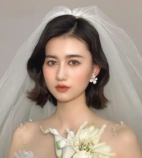 短发新娘婚礼必备发型