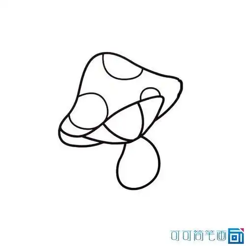美术小班漂亮的蘑菇简笔画