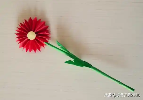 卡纸手工制作花朵幼儿园,用卡纸做简单的花儿(3)
