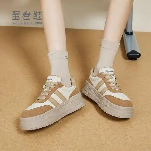 蛋卷鞋运动鞋女登山厚底2024新款秋冬增高鞋休闲透气防滑老爹鞋潮