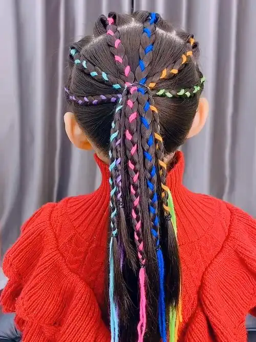 酷炫彩绳脏脏辫教程
