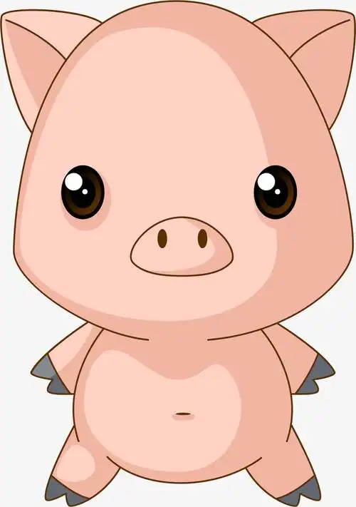 卡通粉色小猪免抠素材免费下载_觅元素51yuansu.com
