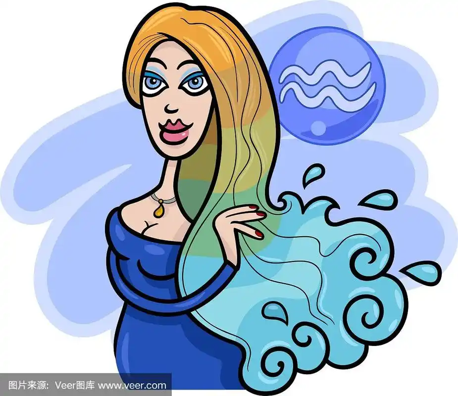 女性卡通水瓶座