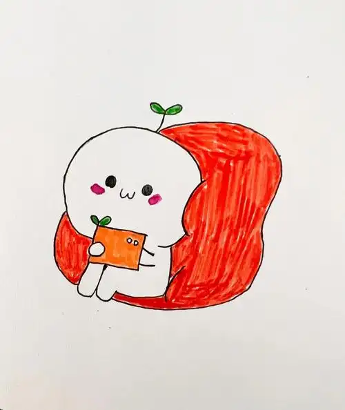 长草颜团子手机篇#简笔画#长草颜团子#一起学画画@抖音小助手 - 抖音