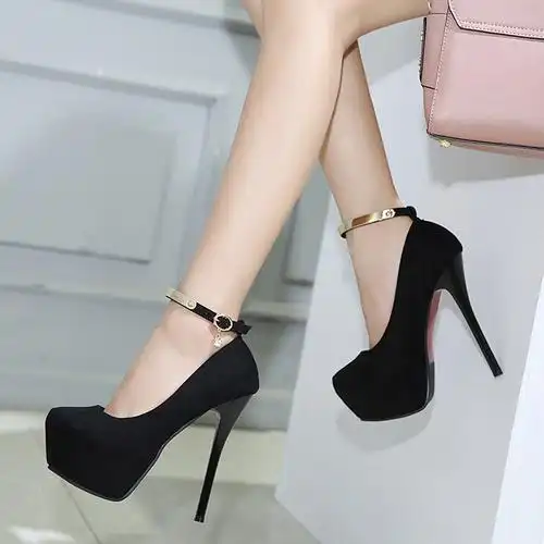 春季高跟防水台女单鞋型号现货34到39