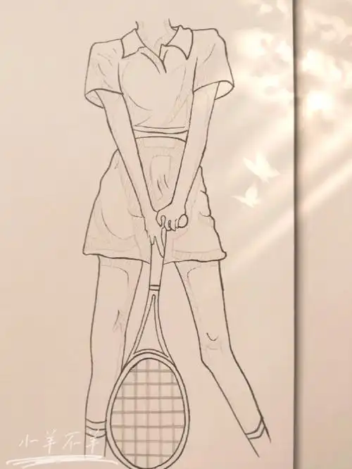 美女黑白简笔画绘画教程39附过程