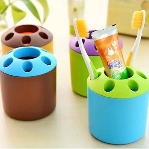 牙刷创意塑料桌面笔筒收纳牙膏牙具座刷牙洗脸牙刷架
