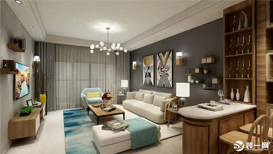 惠州景欣装饰130平方现代风格效果图-家装效果图_装一网装修效果图