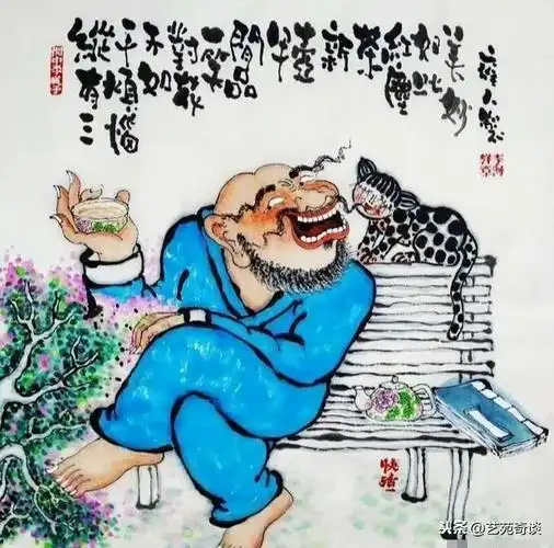 他画天师骑摩托降妖除魔,作品妙趣横生,太好玩了|李海洋|画家|国画