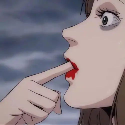 二次元女生头像动漫 好看暗黑系的日漫风女头